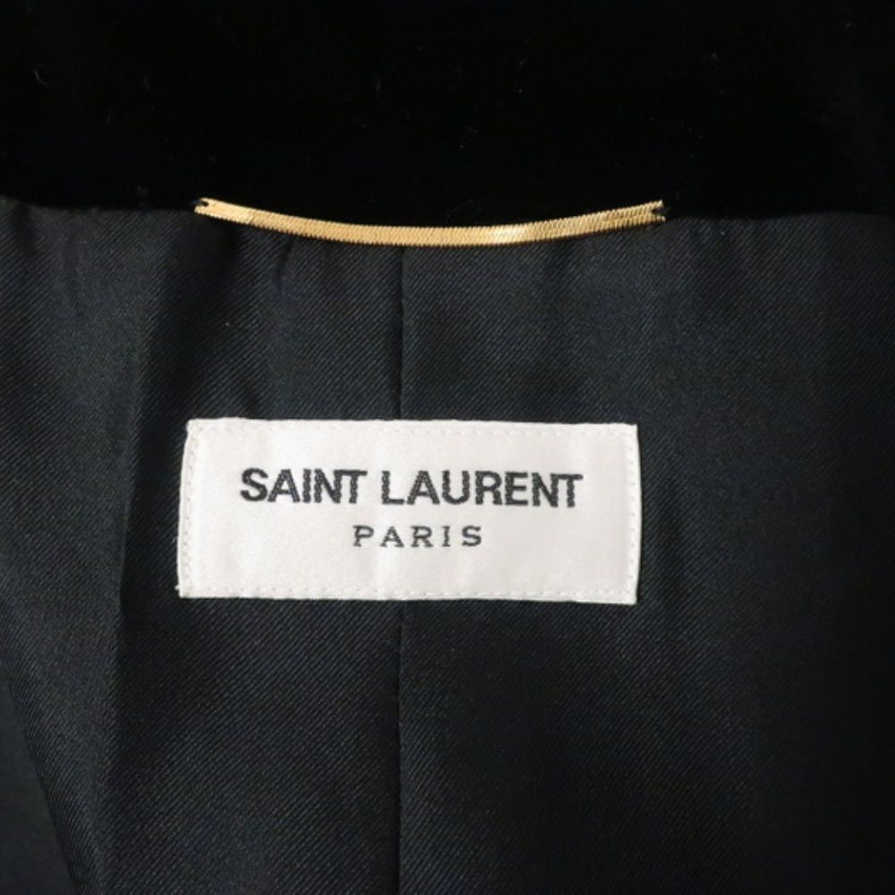Saint Laurent Jacket Spencer Black Velvet Size 40 - Picture 7 of 8